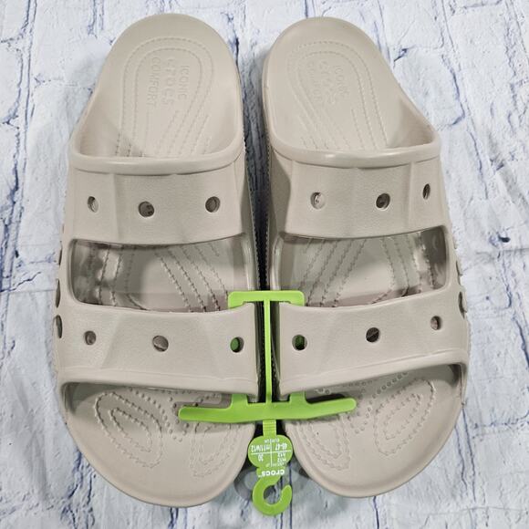 Crocs MENS SIZE 12 Baya Slide Sandals Beige 207627 Two Straps main image 8